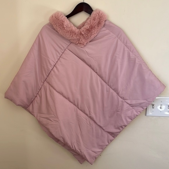 Anthropologie Jackets & Blazers - Anthropologie pink puffer poncho new